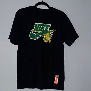 Nike Black Tee with Green Graphic